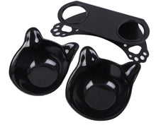 Load image into Gallery viewer, Kahe kassiga sööginõu käppadel